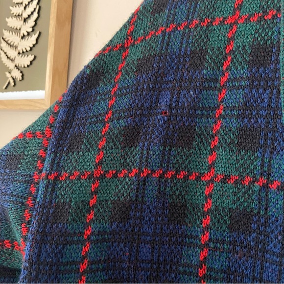 Pendleton• Vintage Wool Tartan Plaid Oversized Fit grampa Cardigan - Picture 15 of 16